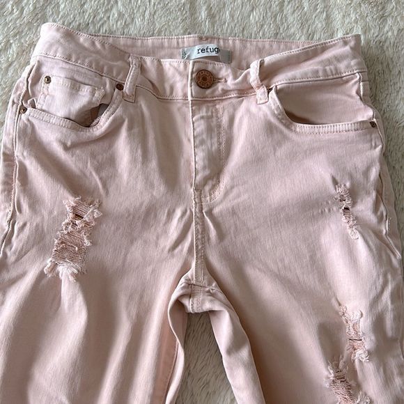 Refuge pink distressed skinny jeans size 6 - Picture 6 of 16